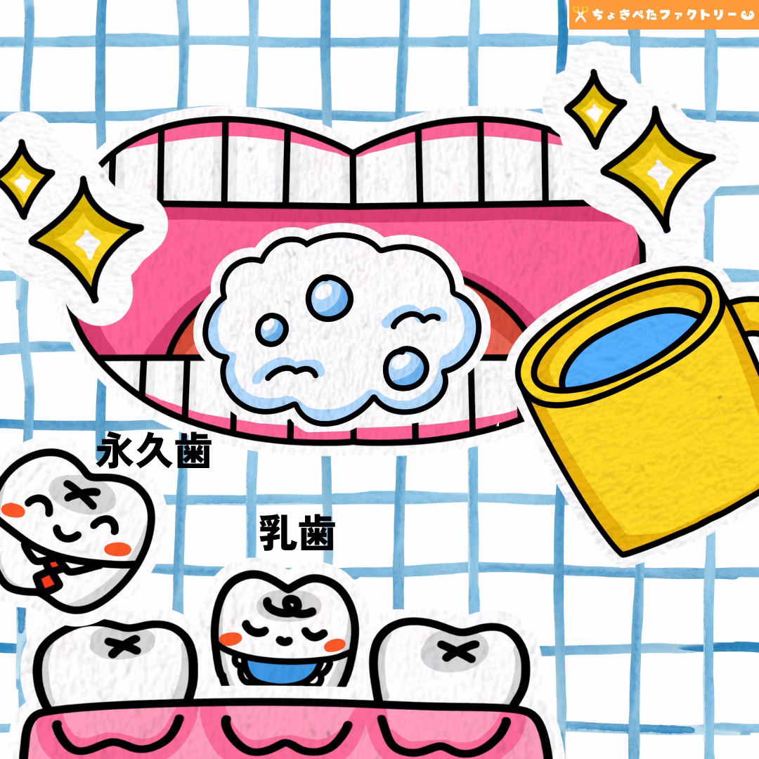歯を磨きましょう(はをみがきましょう) | 0200 E 00 0002 00 a4 001 images 002 ちょきぺたファクトリー 歯を磨きましょう(はをみがきましょう) - 画像 (2)